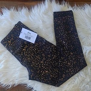 Zyia Rose Gold Flake Light n Tight Leggings